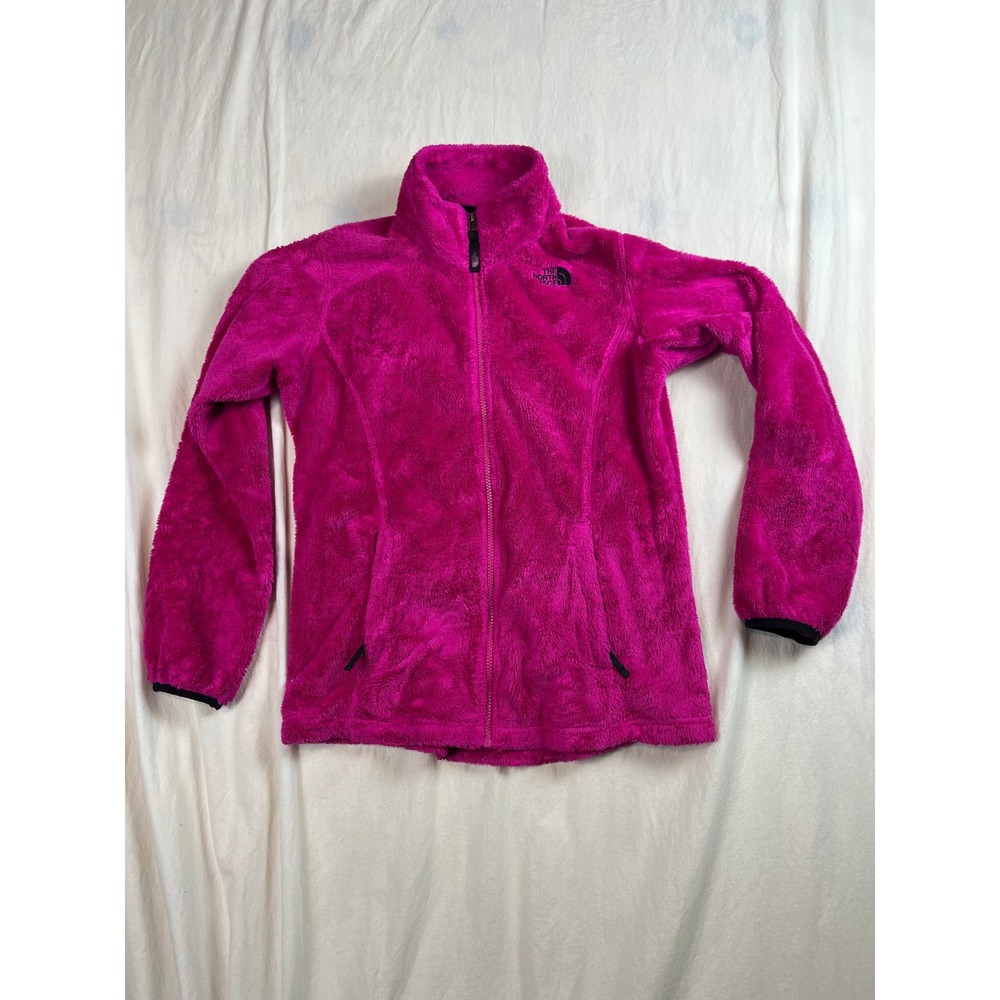 The North Face Girls Osito Fleece Jacket Pink Full Zip XL 18 High Pile Soft‎